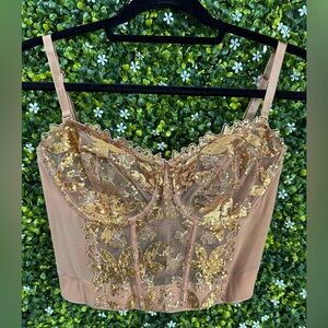 Victoria’s Secret Gold Bustier 36D